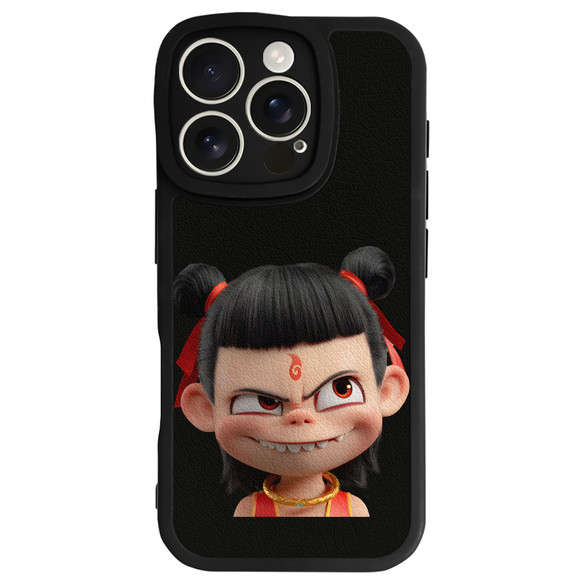 （画像用） Ne Zha 2 ナタ 魔童の大暴れ 【iPhone 16シリーズ対応】シリコンスマホケース（レザー調） 材質：シリコン